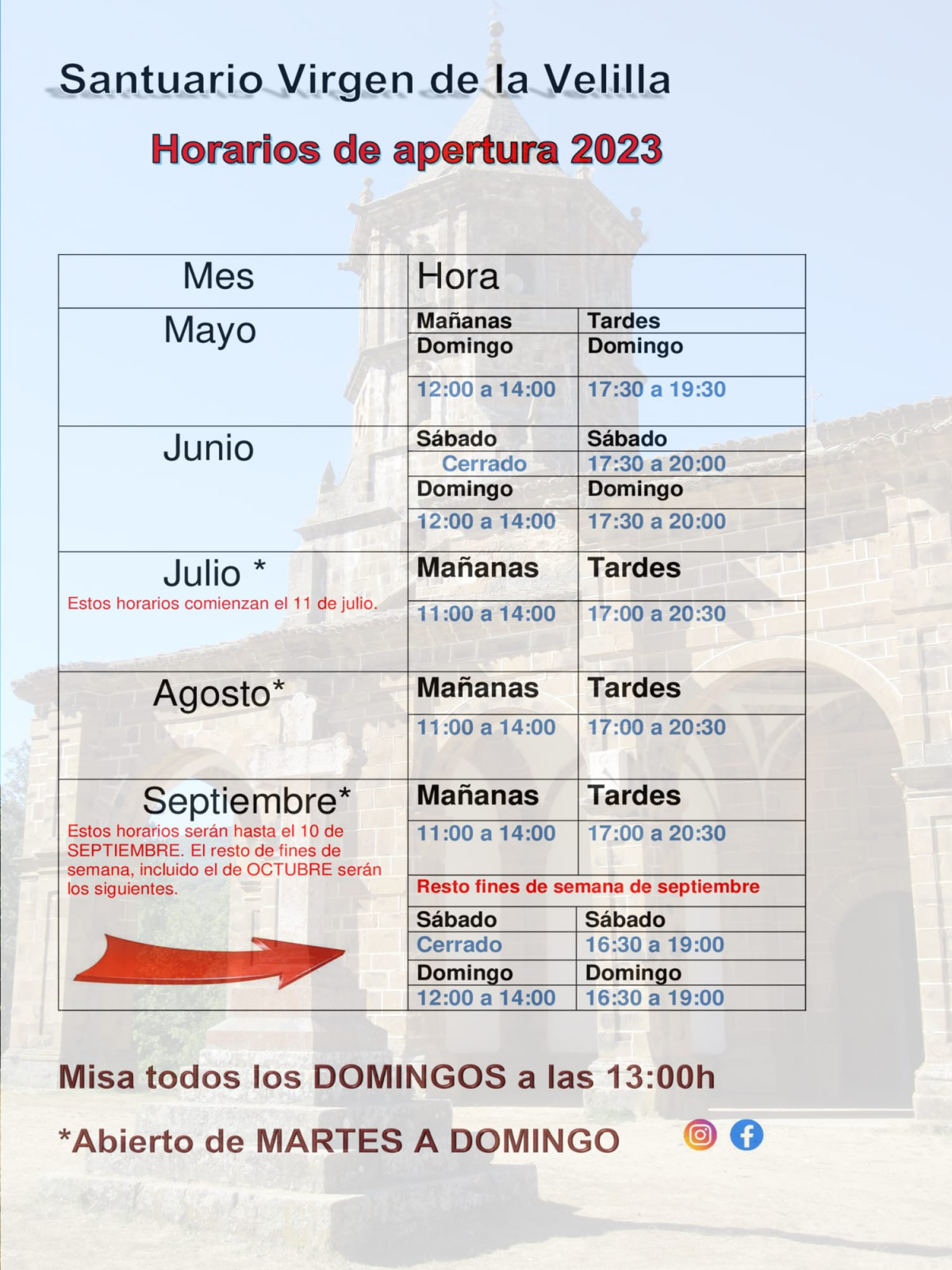 Horarios