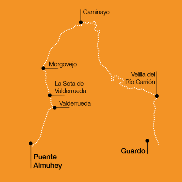 Mapa variante velilla camino olvidado