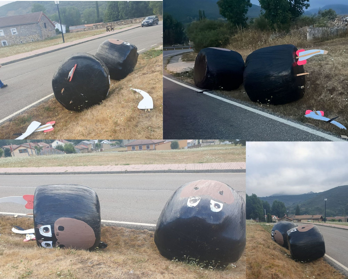 Vandalismo bolas de hierba lario