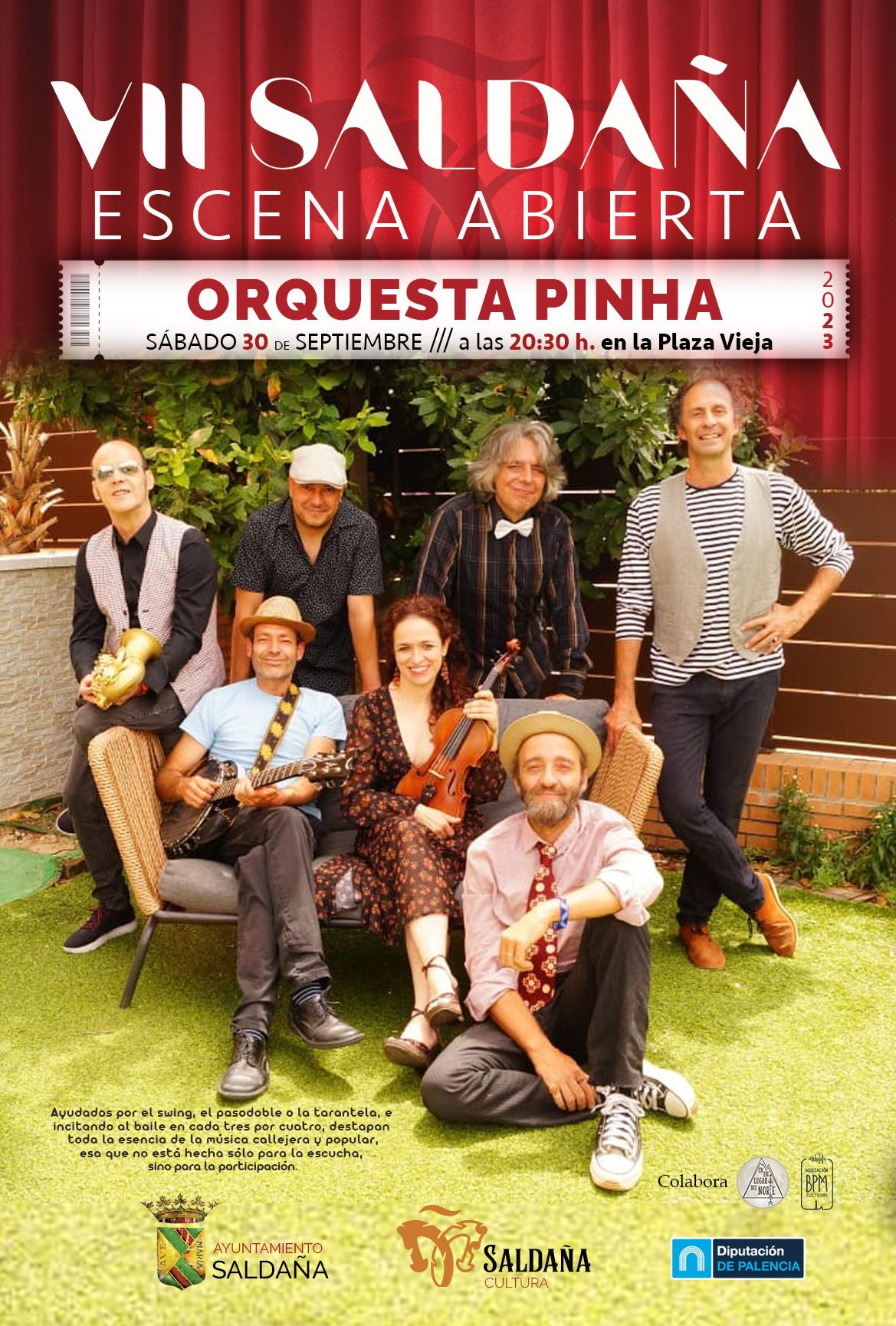 CARTEL ORQUESTA PINHA SALDAu00d1A