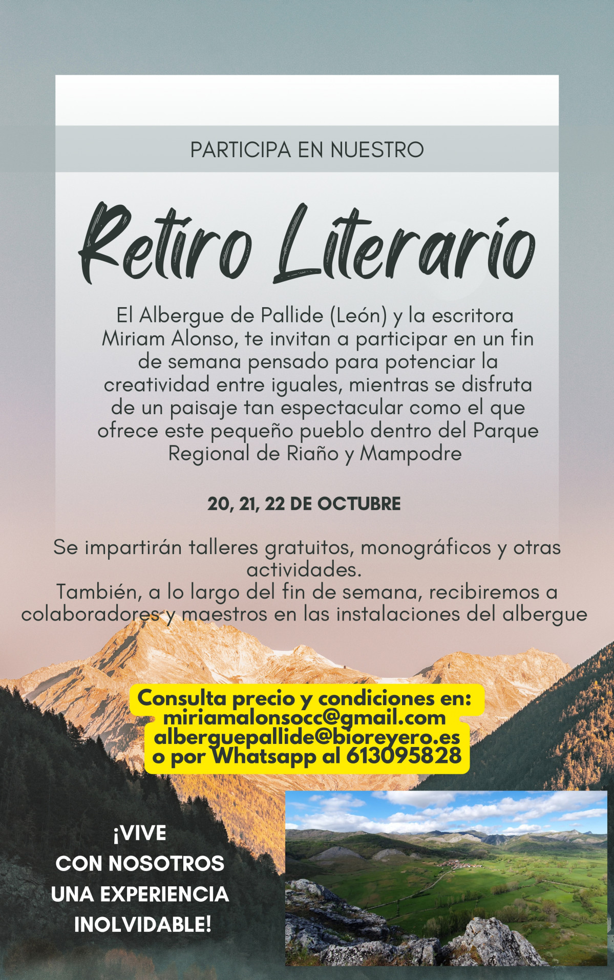 CARTEL RETIRO LITERARIO