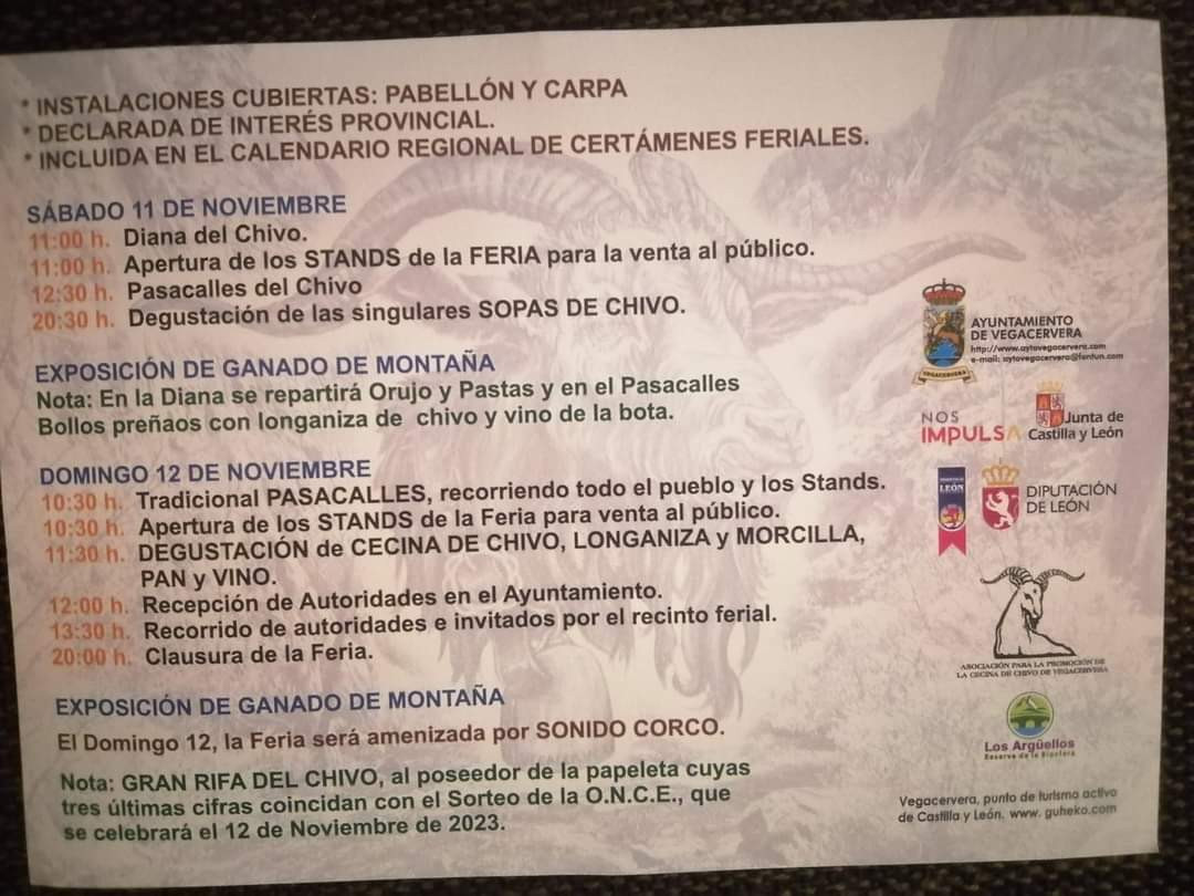 Programa feria cecina de chivo 2023