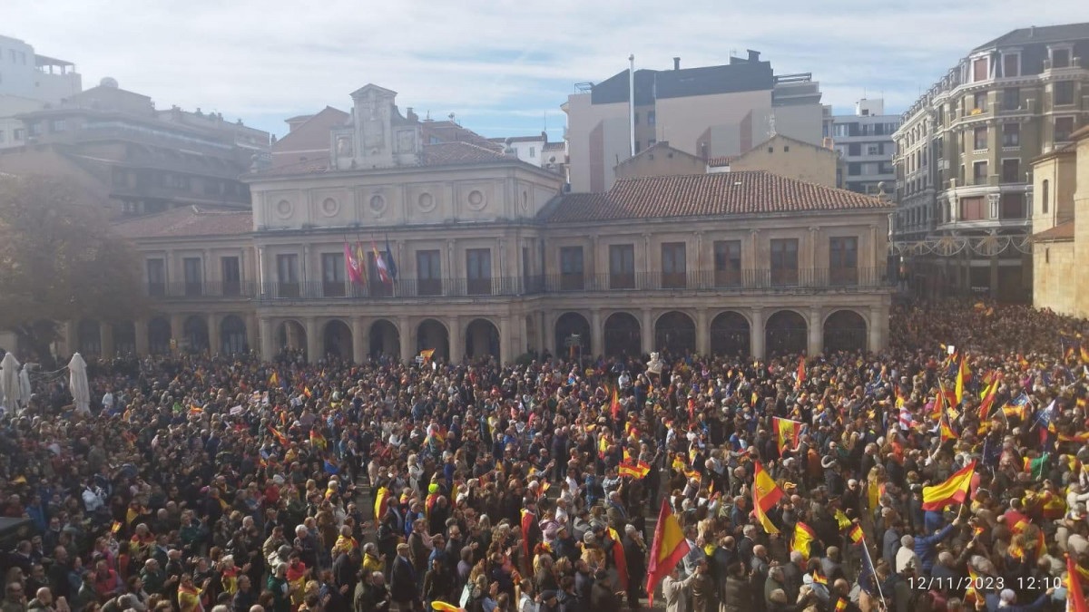 Manifestacion contra la amnistia leon 12112023