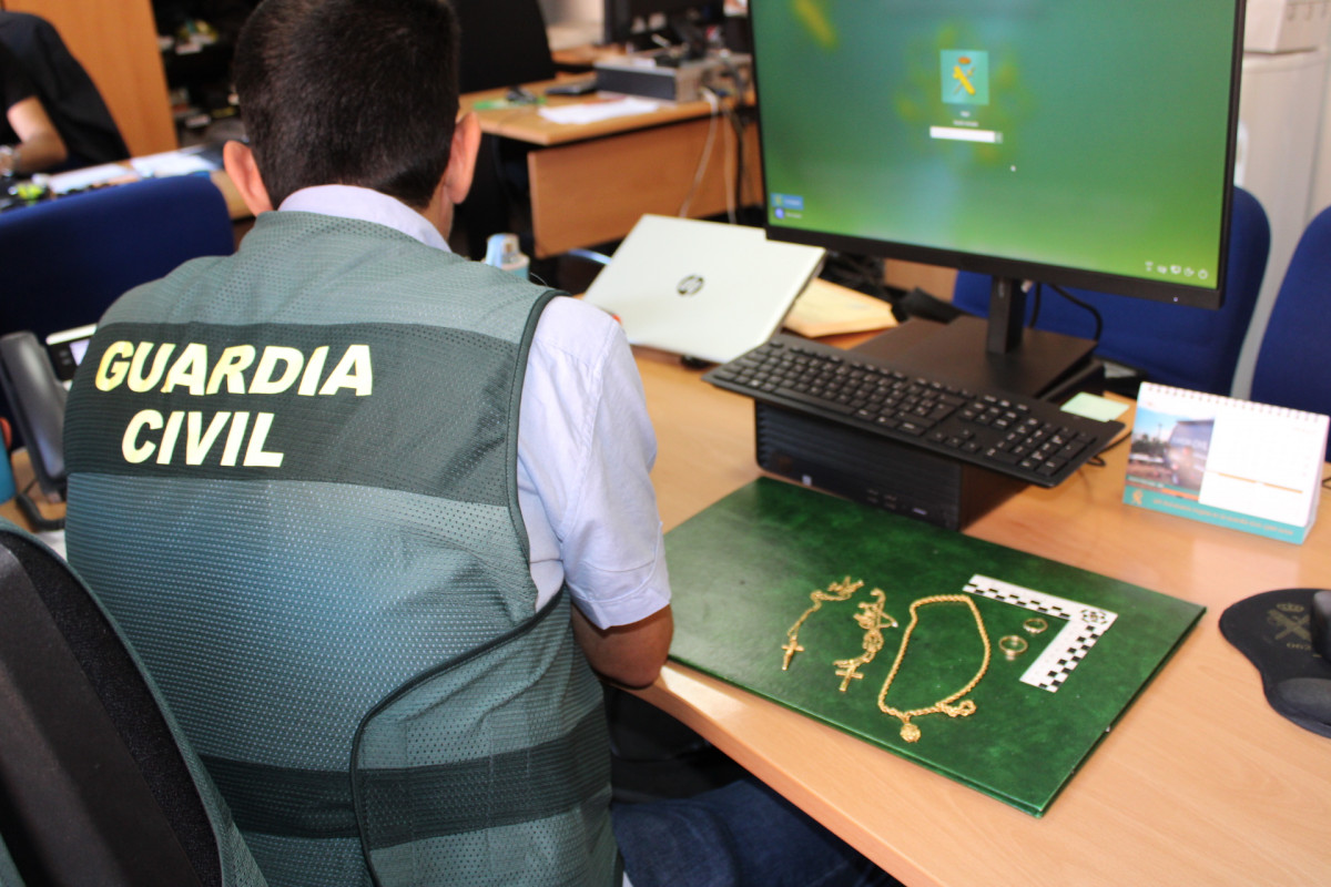 Joyas recuperadas. ARCHIVO guardia civil robo