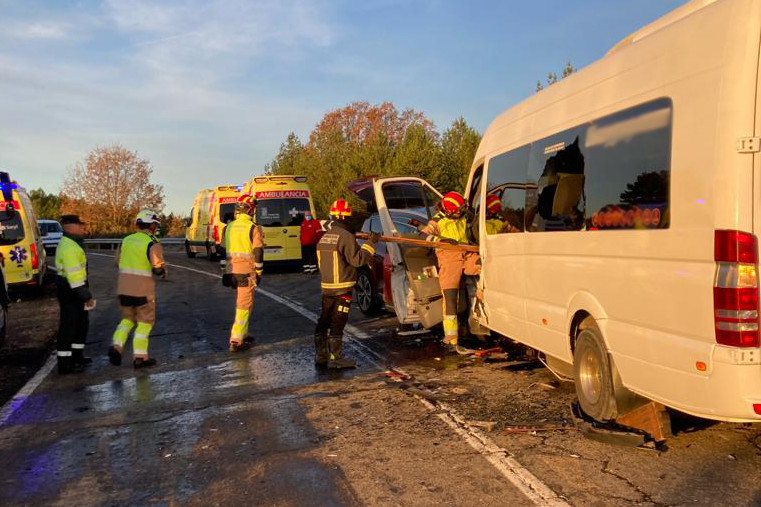 Accidente bomberos de leon 1