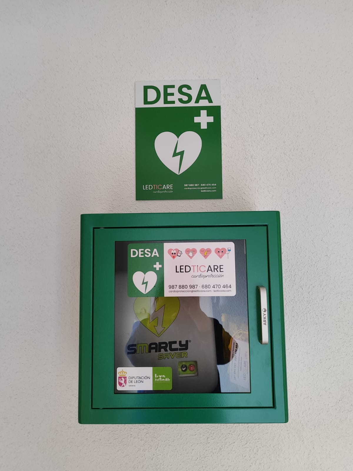 Espacio cardioprotegido sajambre DESA desfibrilador