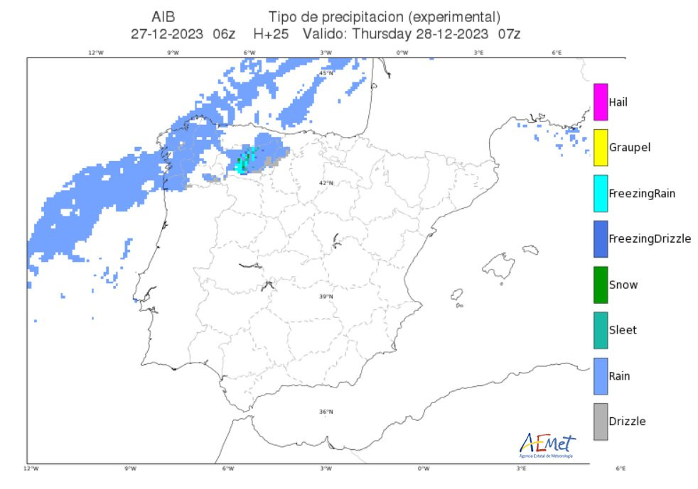 Mapa aemet lluvia engelante