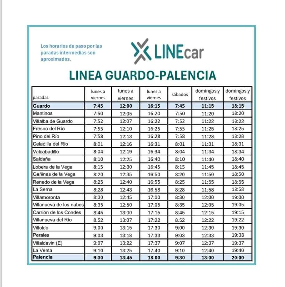 Horarios autobus