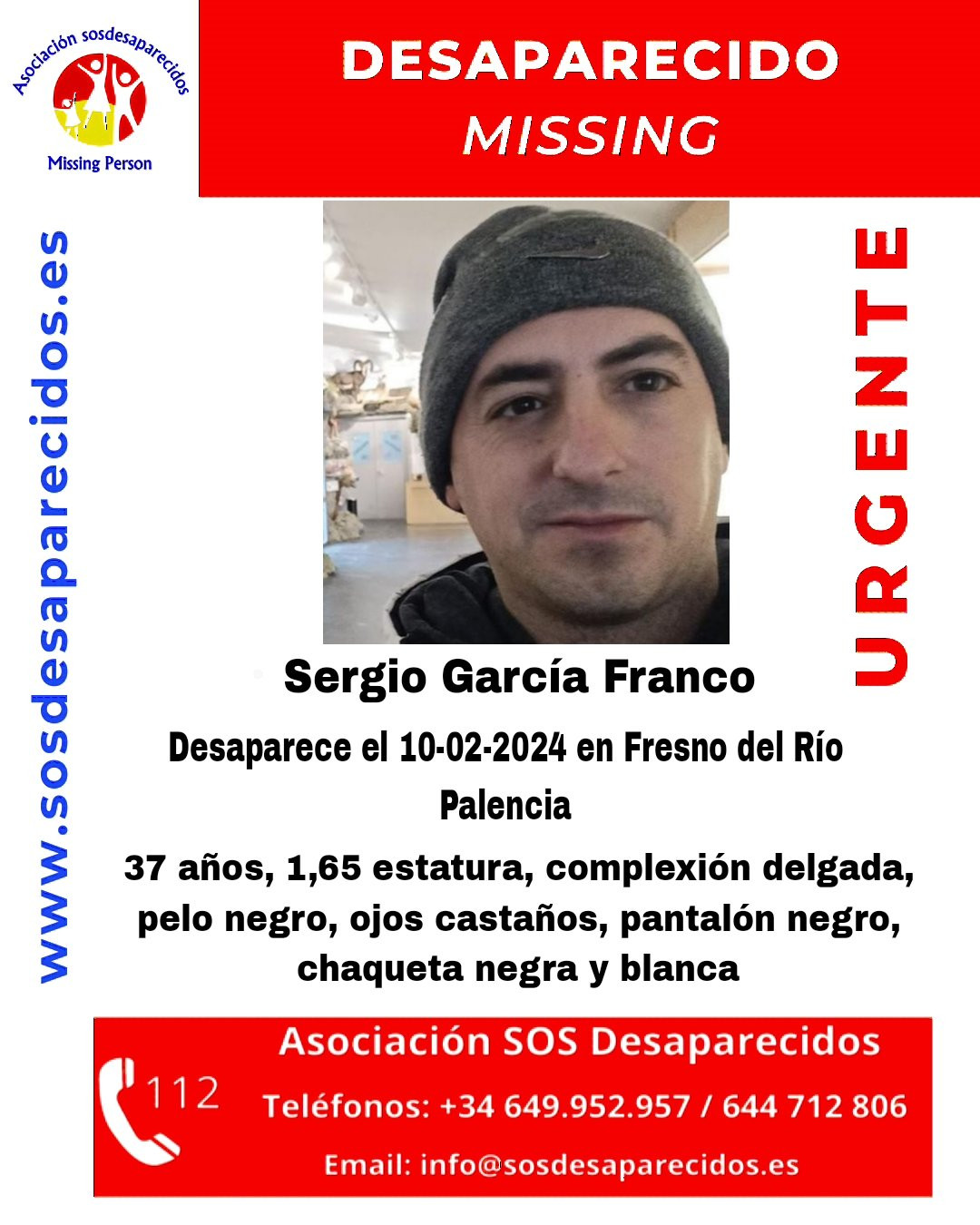 Cartel sos desaparecidos sergio garcia guardo