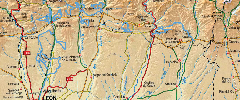 Mapa rutas desafio hullero