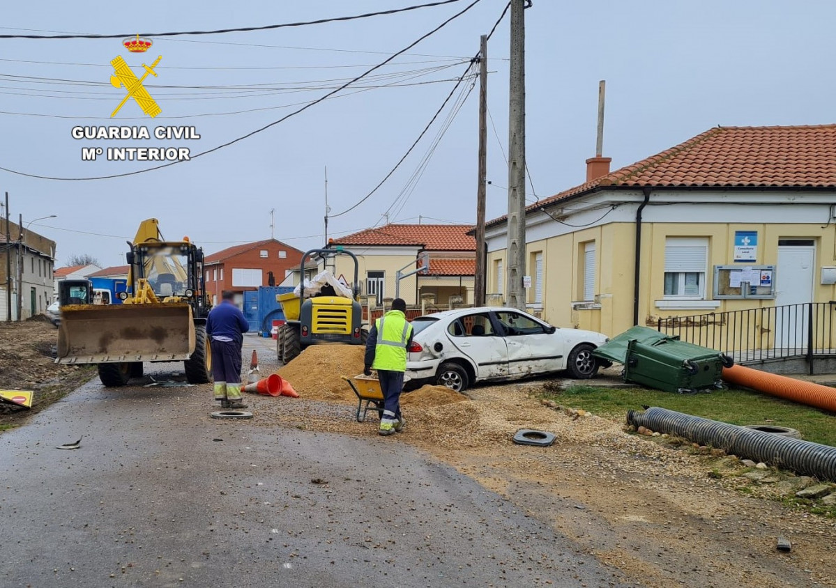 Lugar del siniestro vial. accidente detenido la bau00f1eza gc