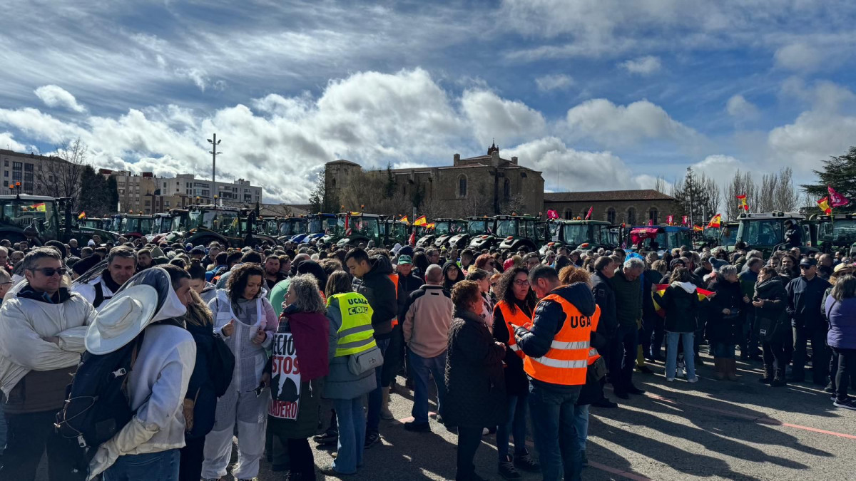 Tractorada protestas ganaderos y agricultores leon febrero 2024