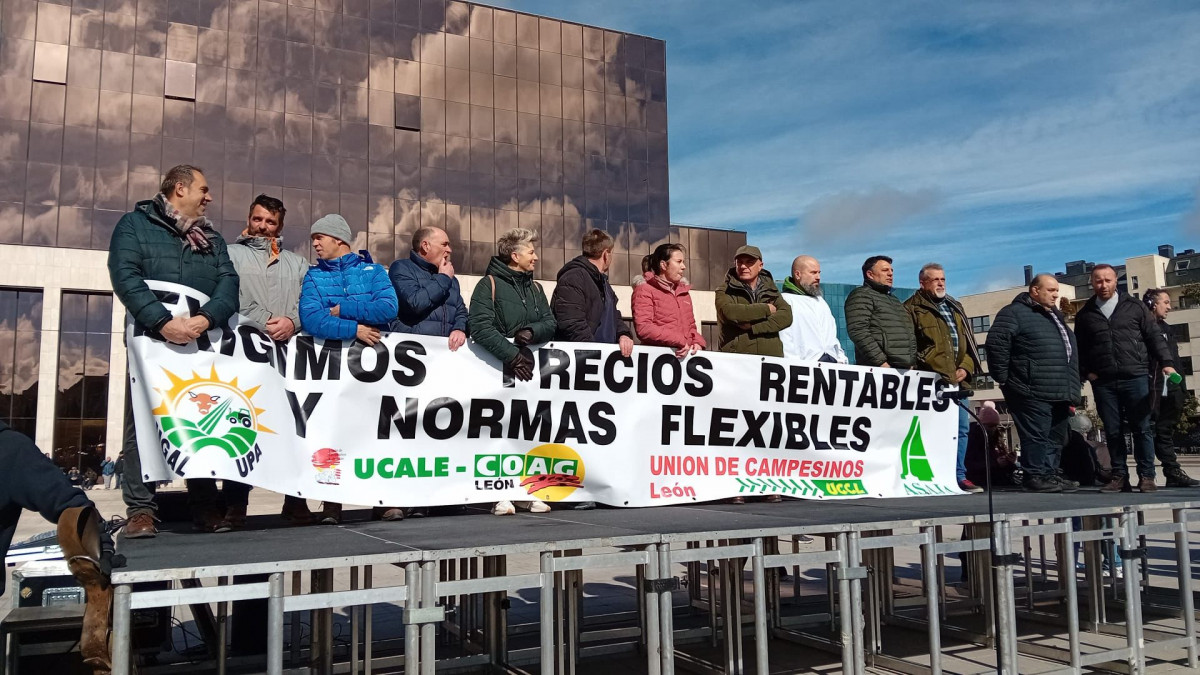 Tractorada protestas ganaderos y agricultores leon febrero 2024 (7)