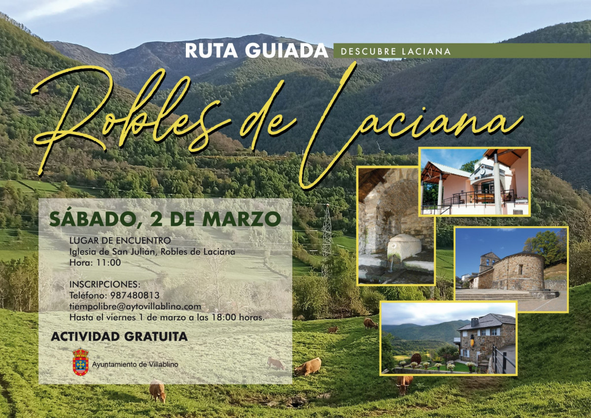 Ruta guiada Robles de Laciana cartel