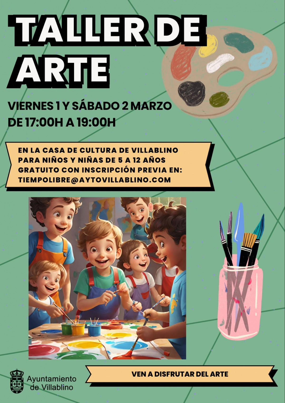 Taller infantil de arte cartel