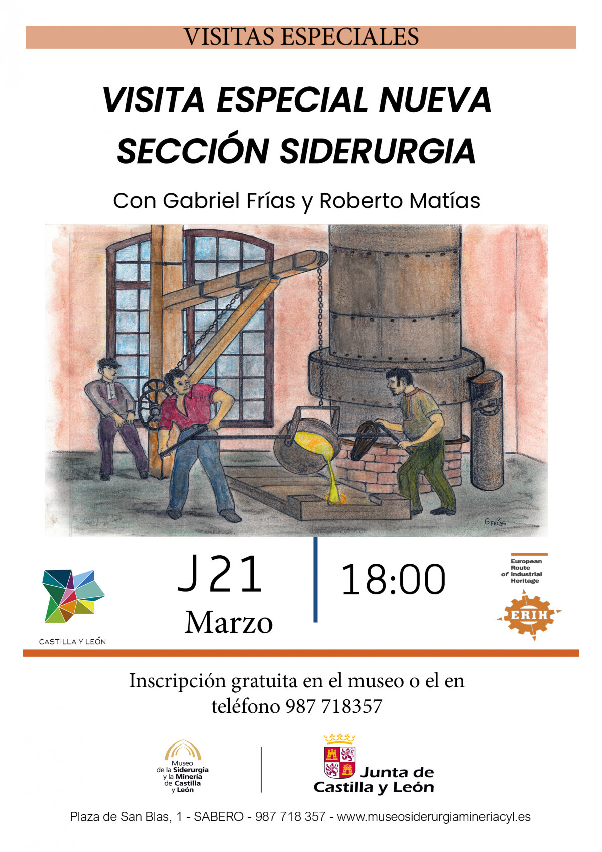 Cartel visita especial, nueva secciu00f3n siderurgia