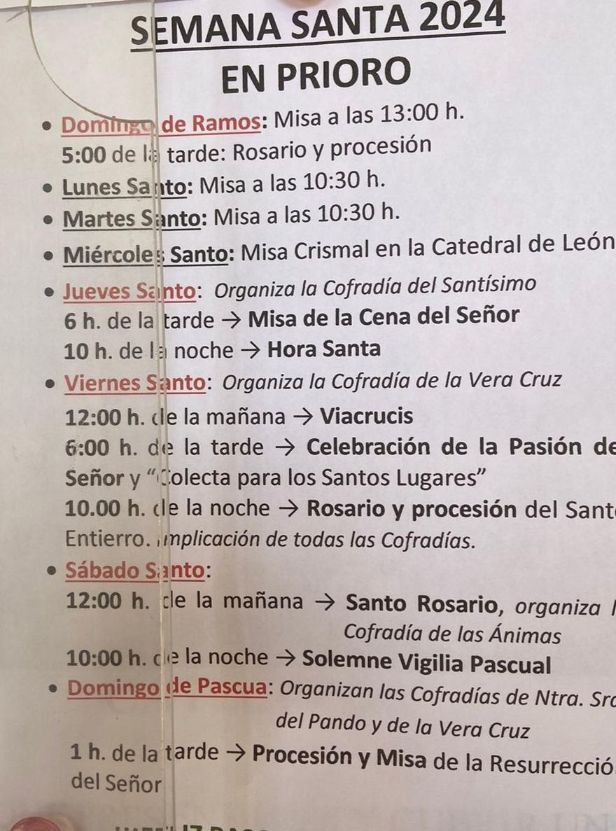 Semana santa prioro 2024