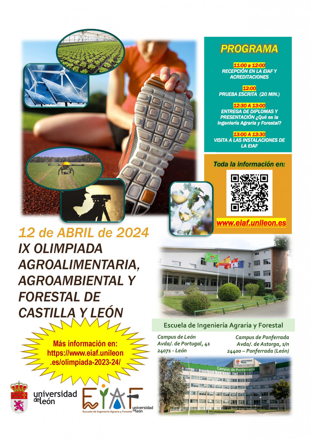 Cartel Olimpiada Agroalimentaria   Sedes Leu00f3n y Ponferrada 2024