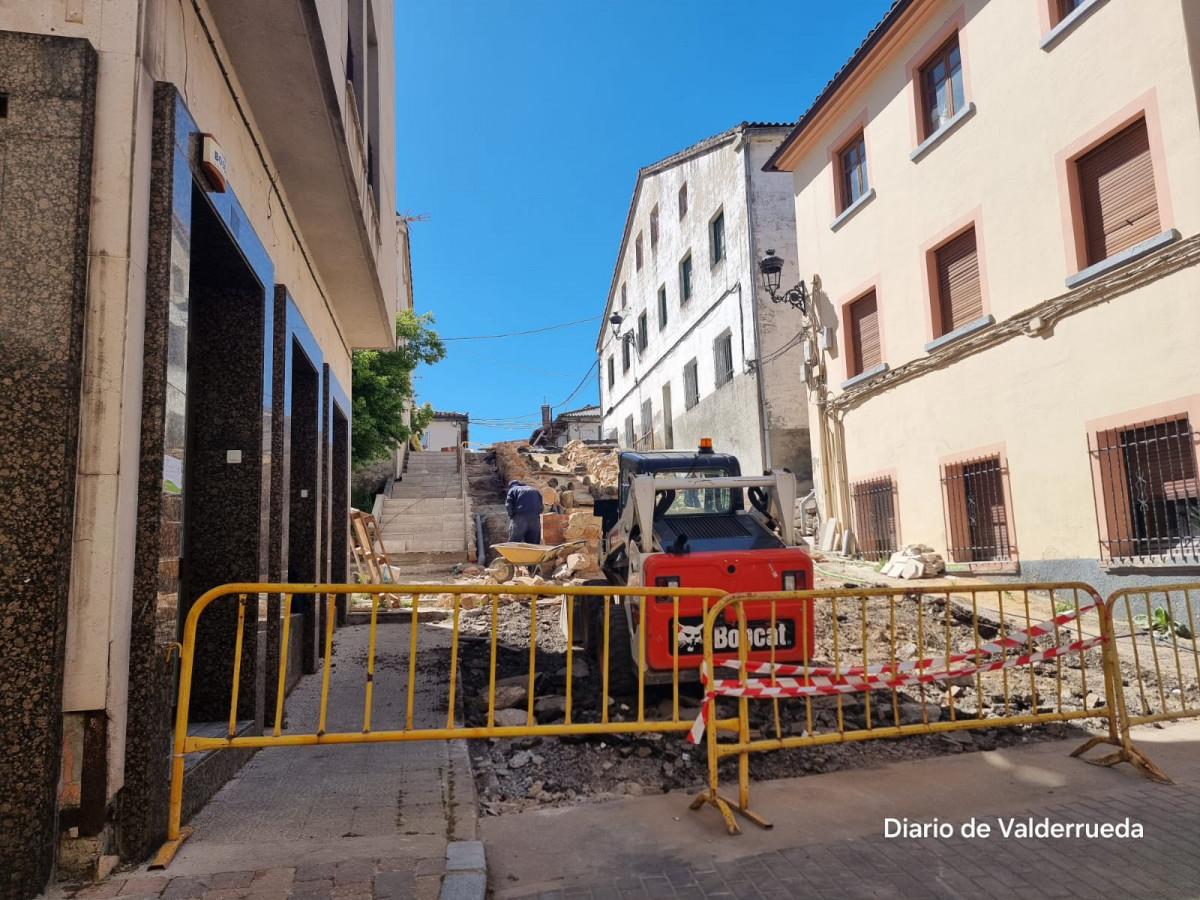 Obras escaleras de la calle Mayor velilla (2)