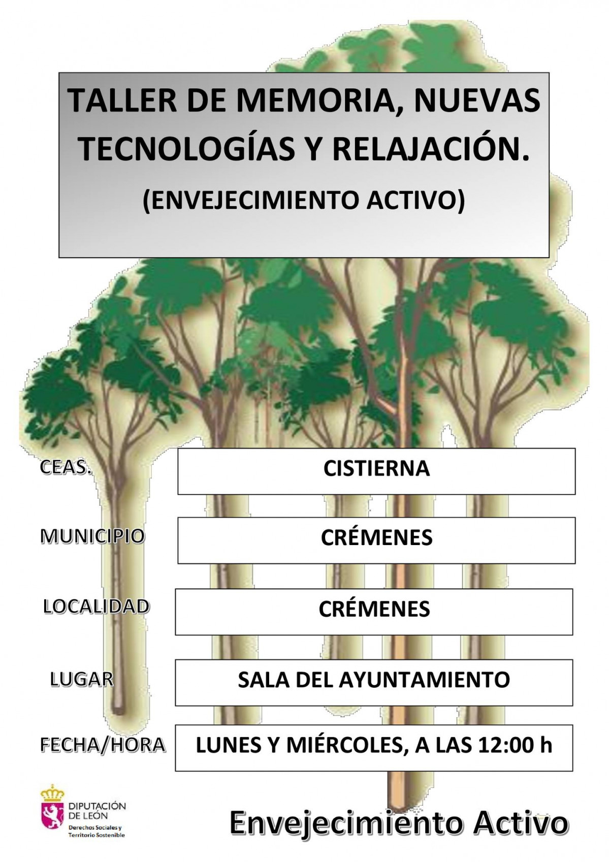 Cartel envejecimiento activo cremenes