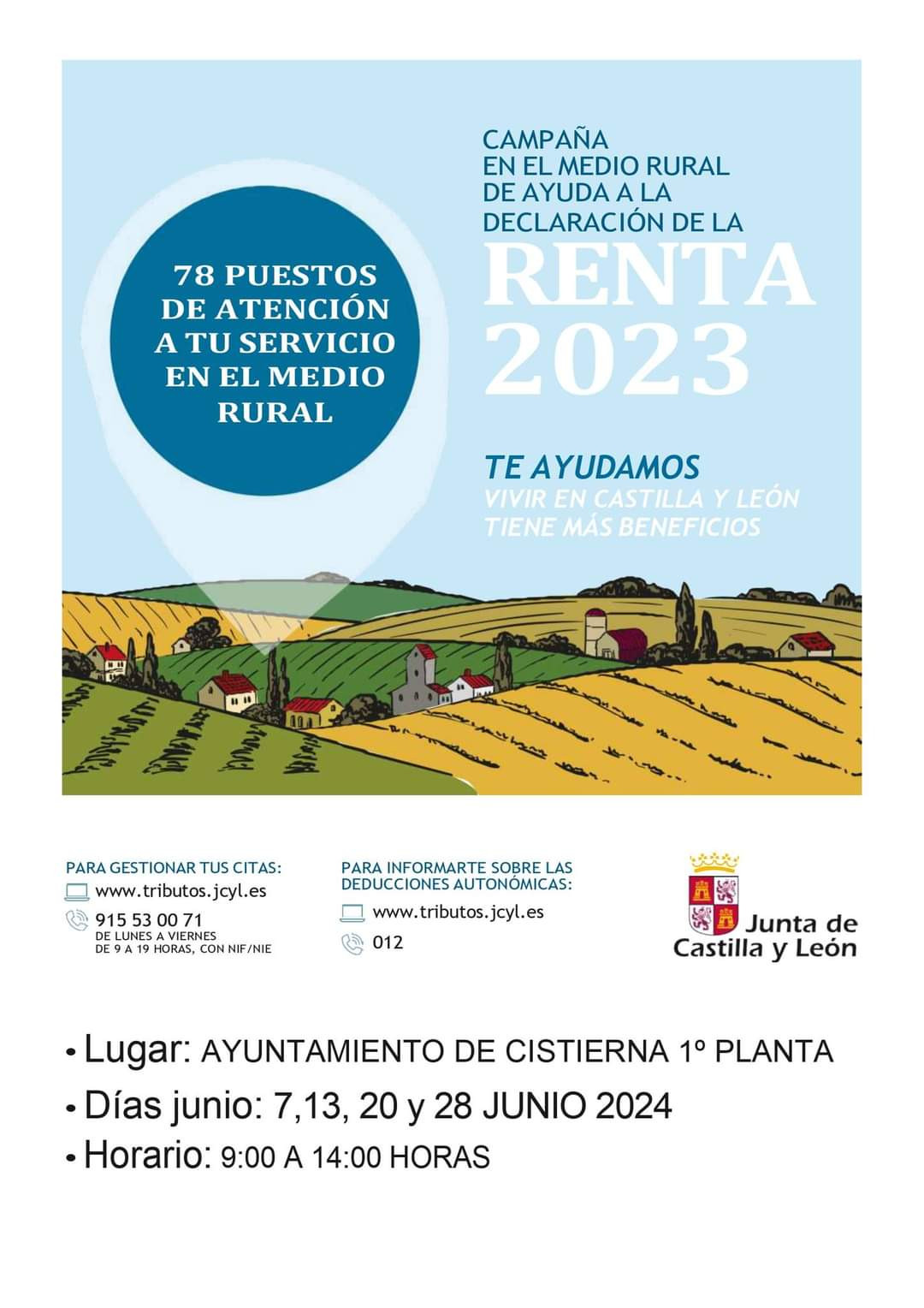 Cartel campau00f1a renta 2023