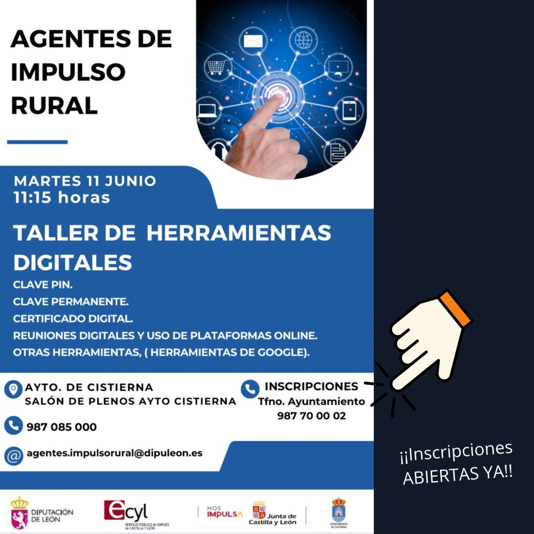 Cartel taller herramientas digitales
