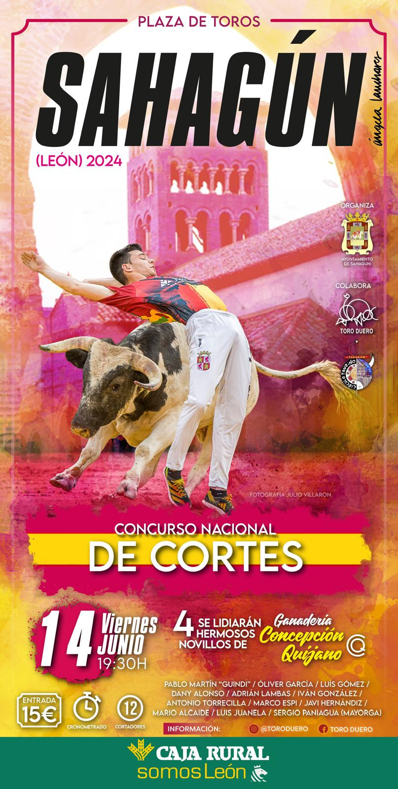 Cartel taurino fiestas sahagun