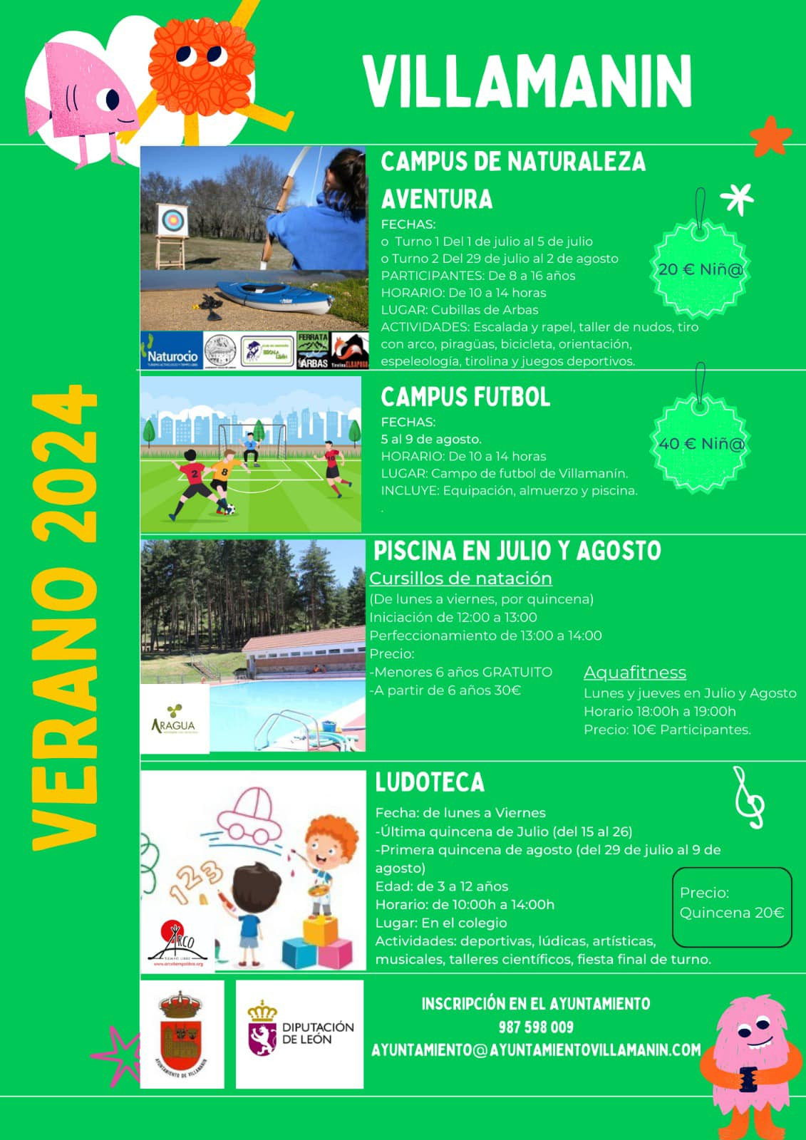 Cartel actividades verano 2024