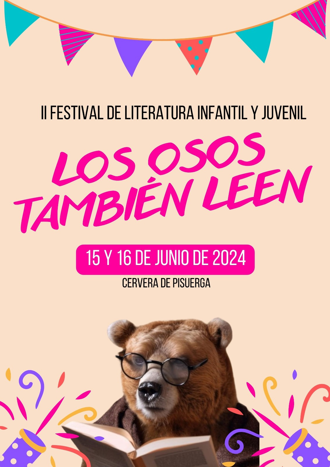 Cartel festival de literatura los osos tambien leen