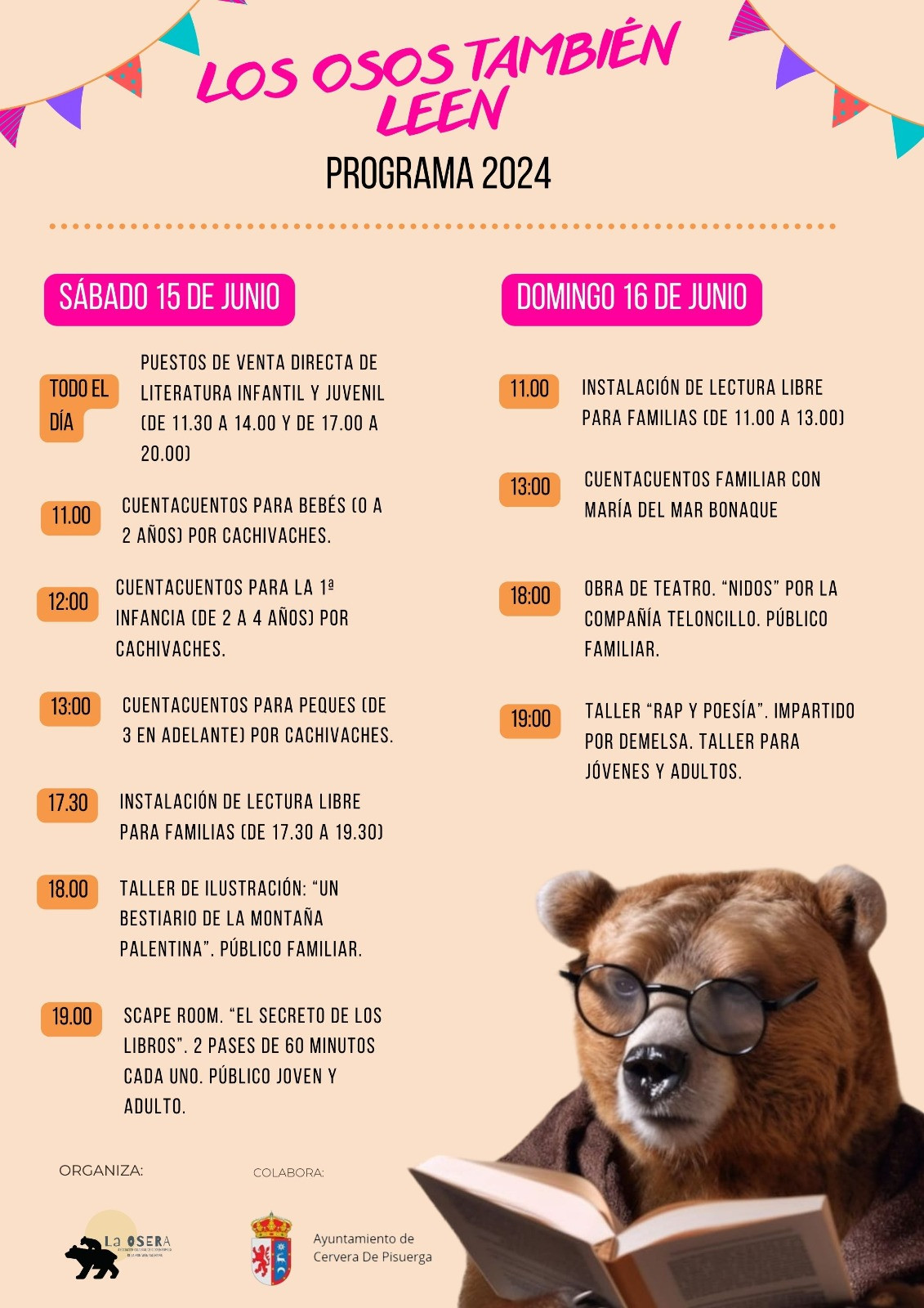 Programa festival de literatura los osos tambien leen