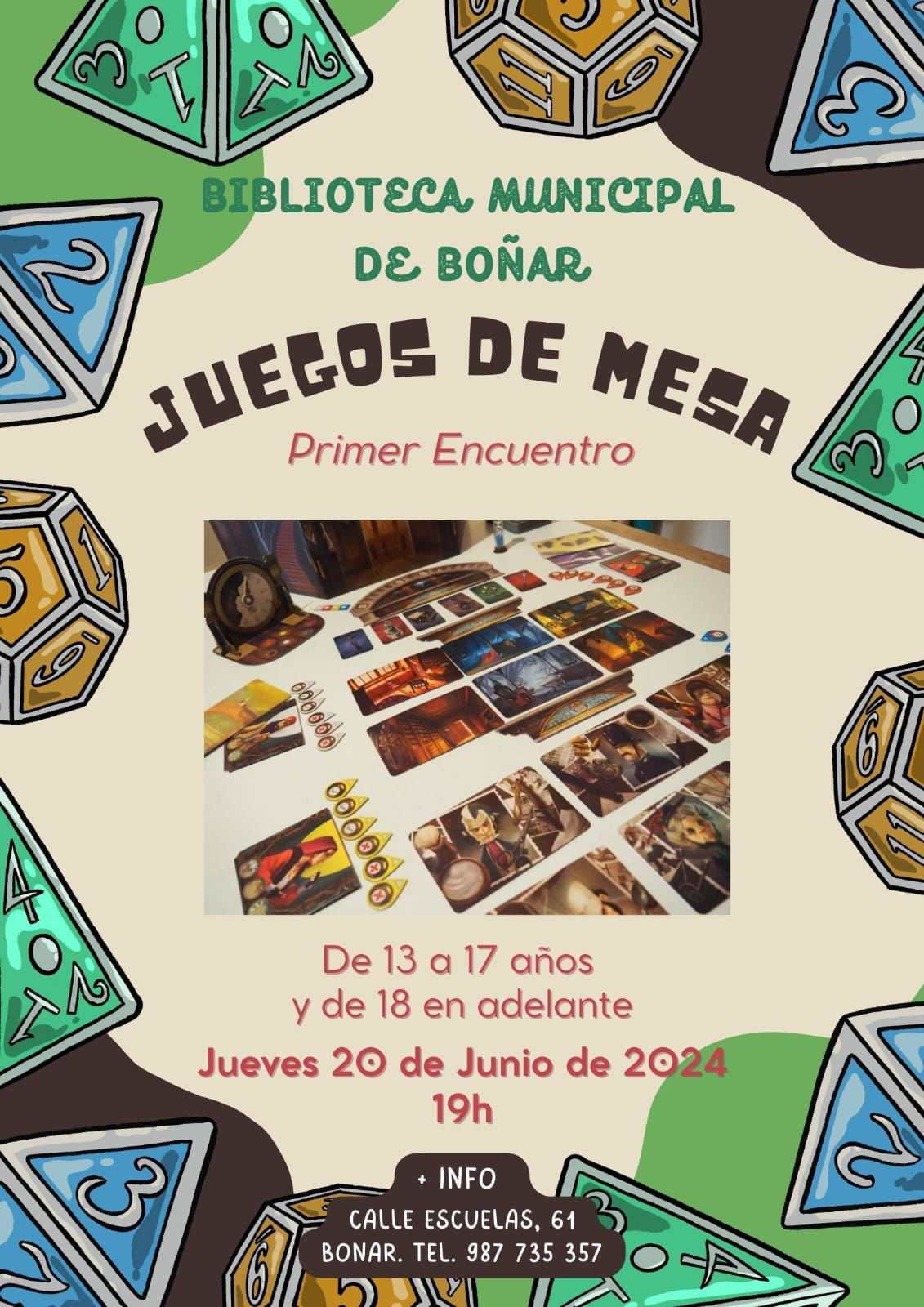 Cartel juegos de mesa