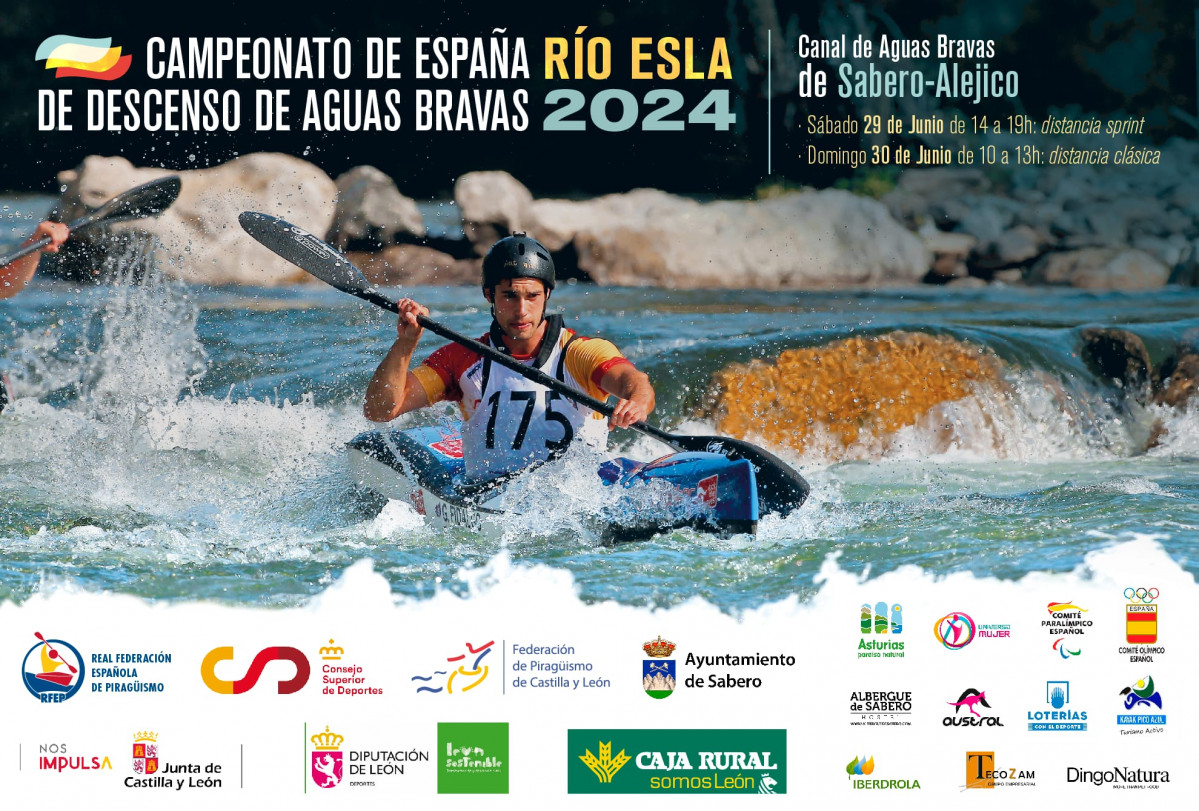 Cartel campeonato de espau00f1a aguas bravas
