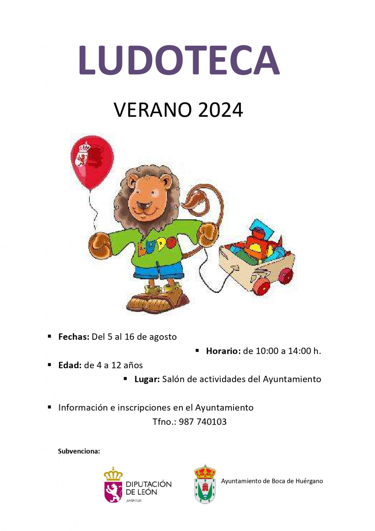 Cartel LUDOTECA VERANO 2024