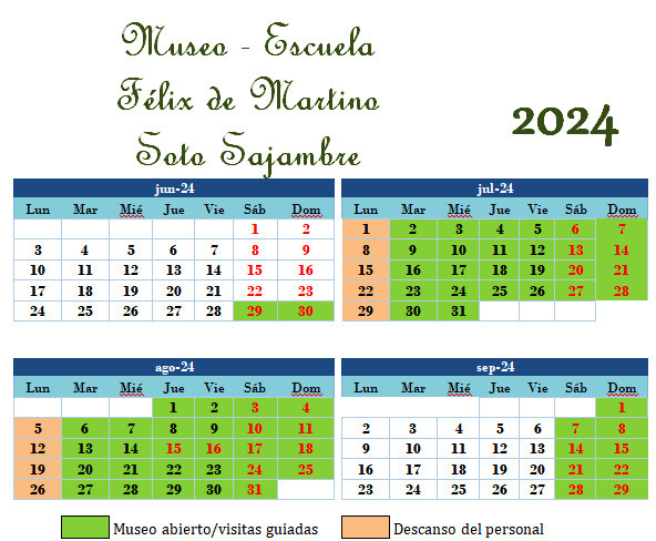 Calendario verano 2024