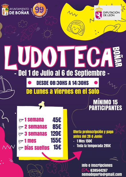 Cartel ludoteca boñar 2024