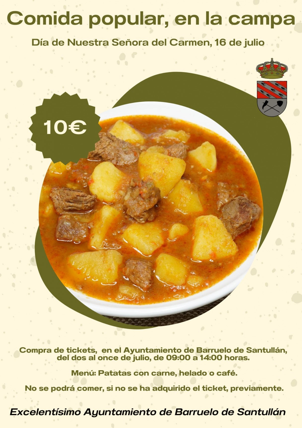 Cartel comida popular Barruelo