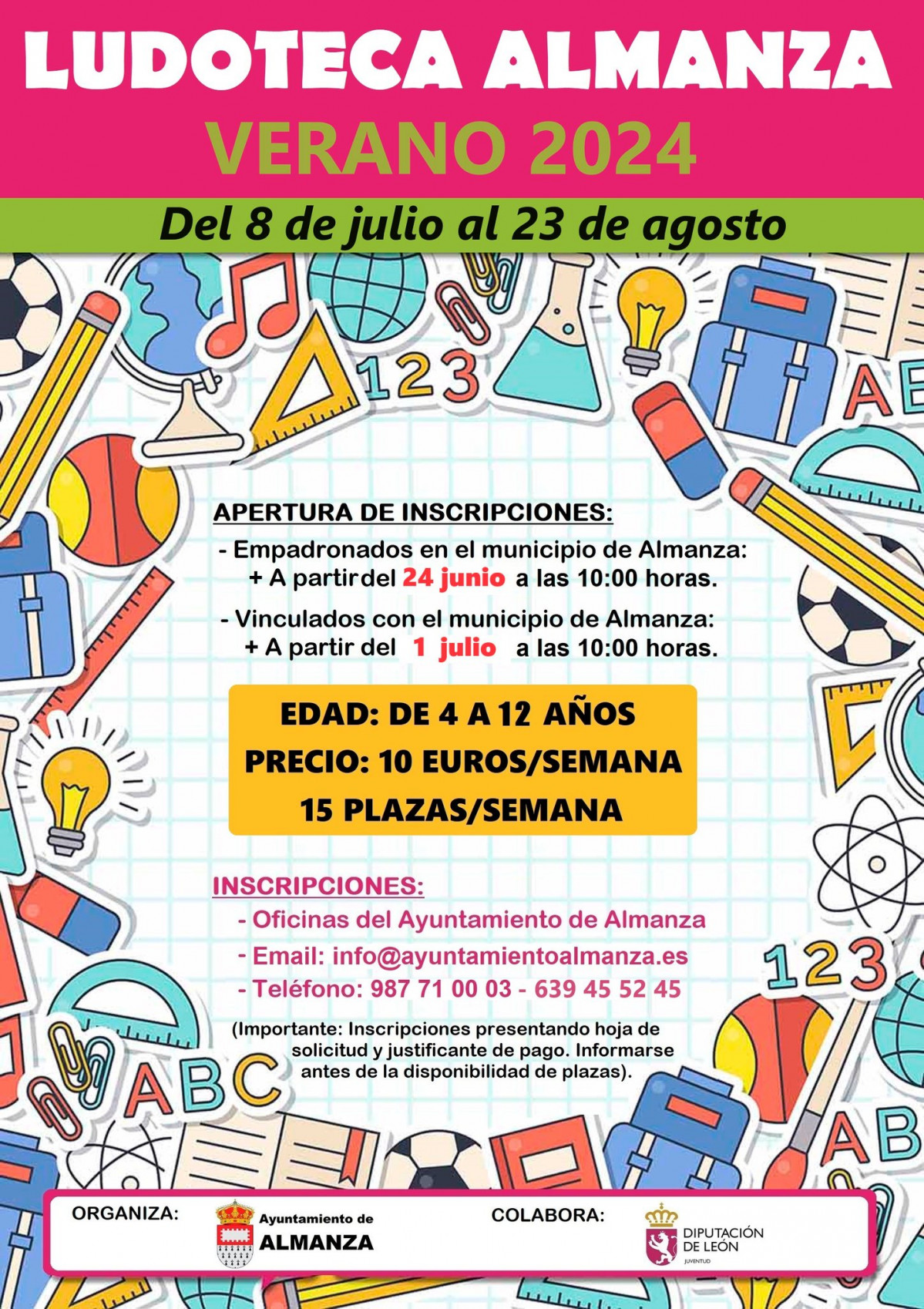 Cartel ludoteca 2024 almanza