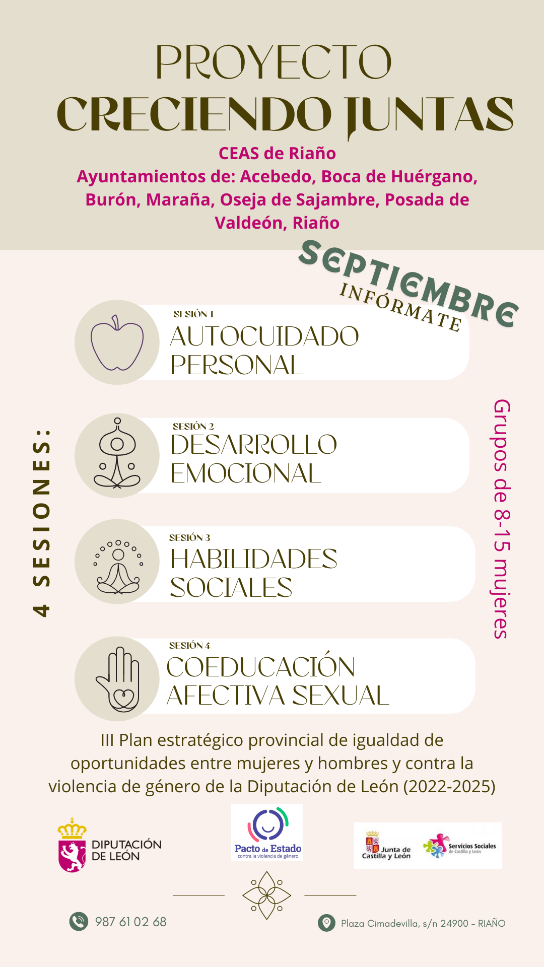 Cartel Creciendo juntas