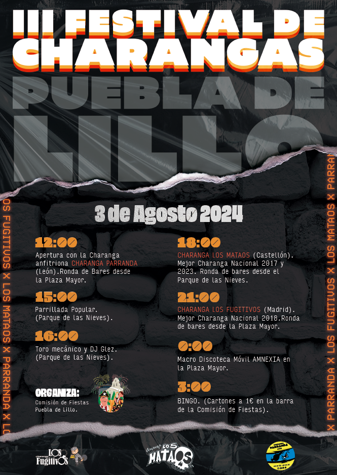Cartel festival de charangas puebla de  lillo 2024