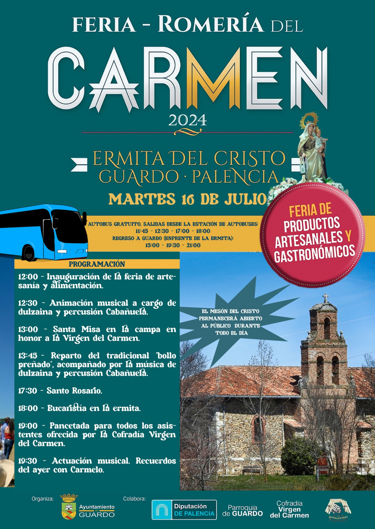 Cartel romeria del carmen guardo