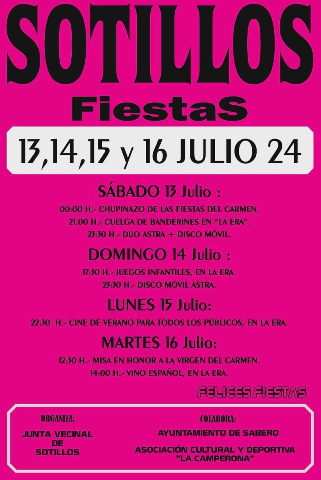 Cartel fiestas sotillos