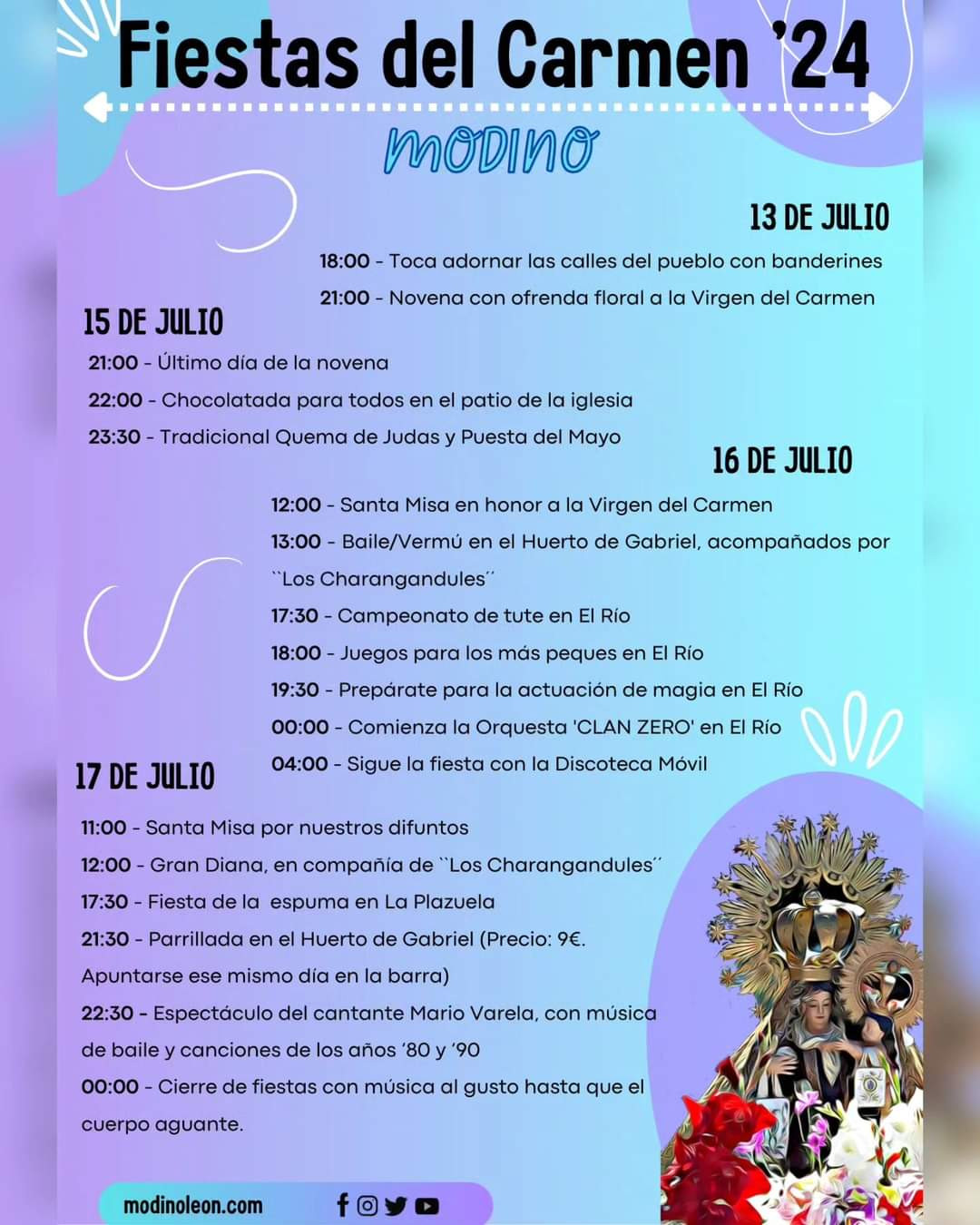 Programa fiestas modino