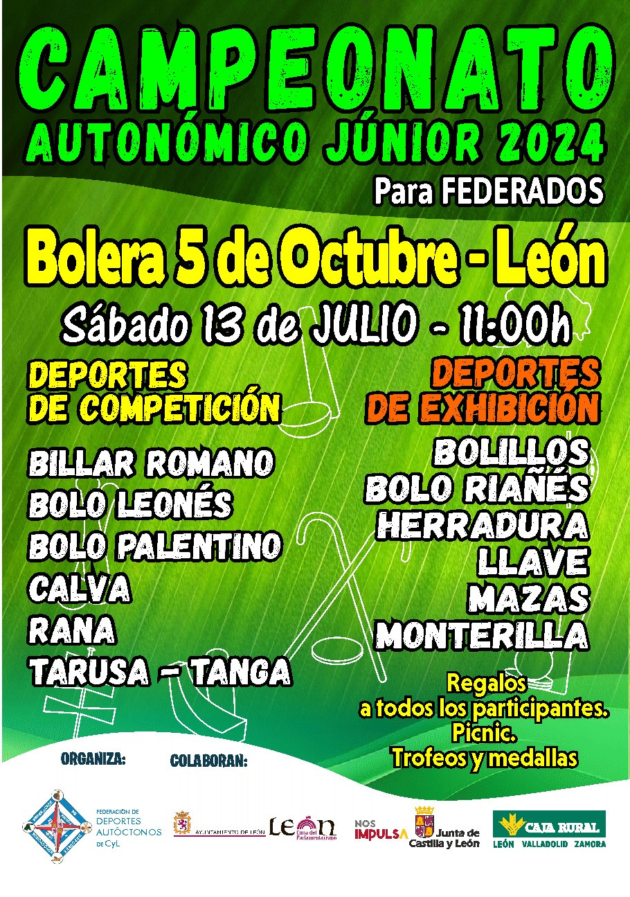 Cartel campeonato autonomico deportes autoctonos