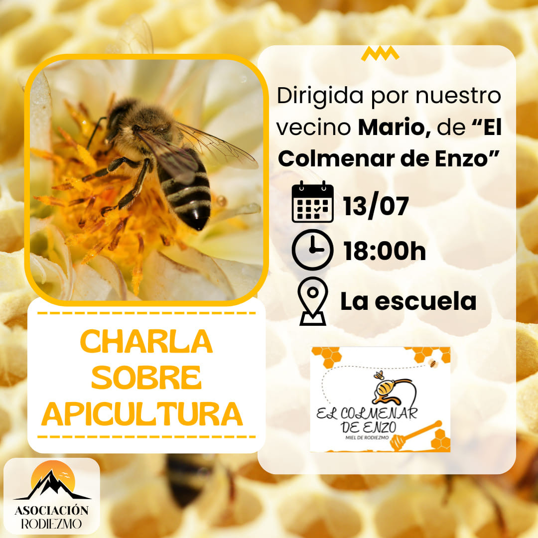 Cartel charla apicultura