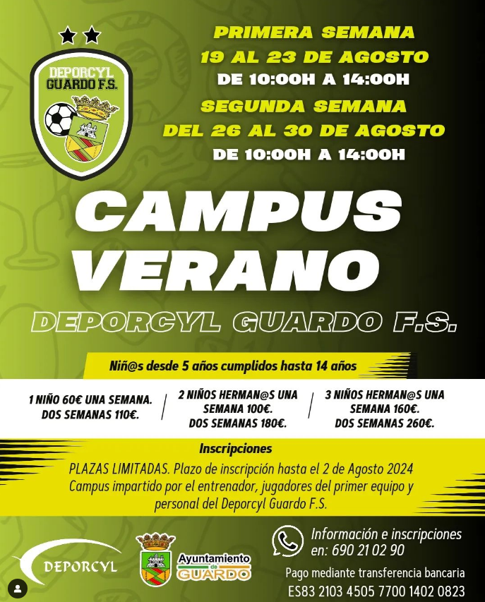 Cartel campus de verano guardo fs