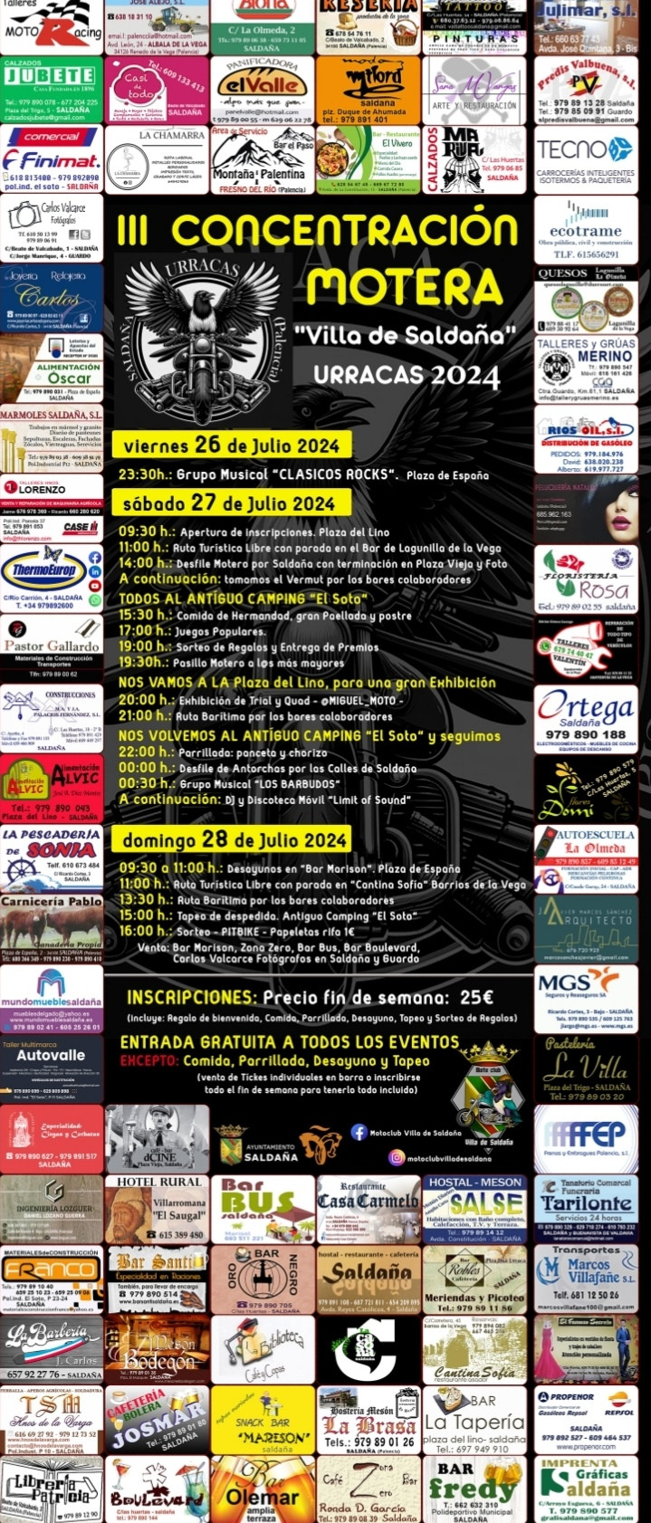 Cartel concentracion motos saldau00f1a