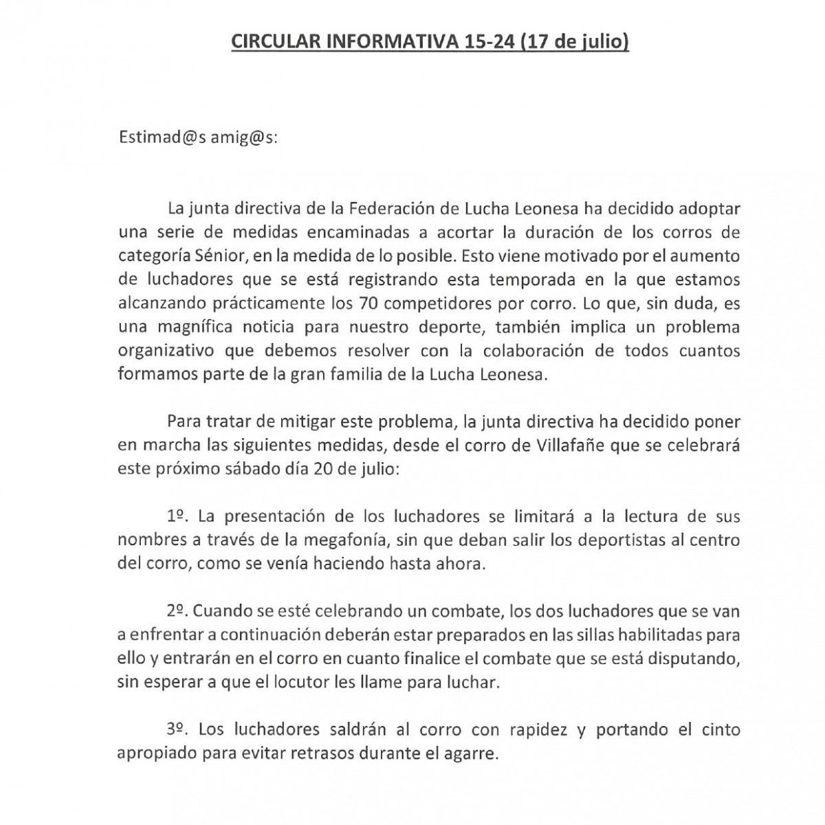 Circular lucha leonesa