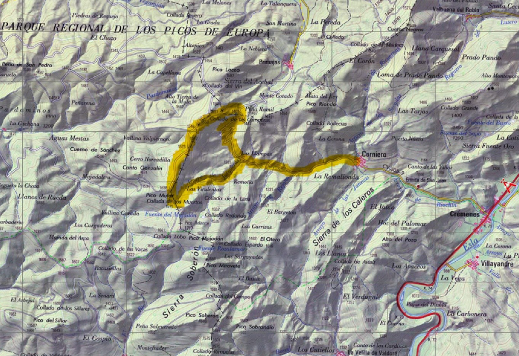 Cartografia ruta valle primajinas