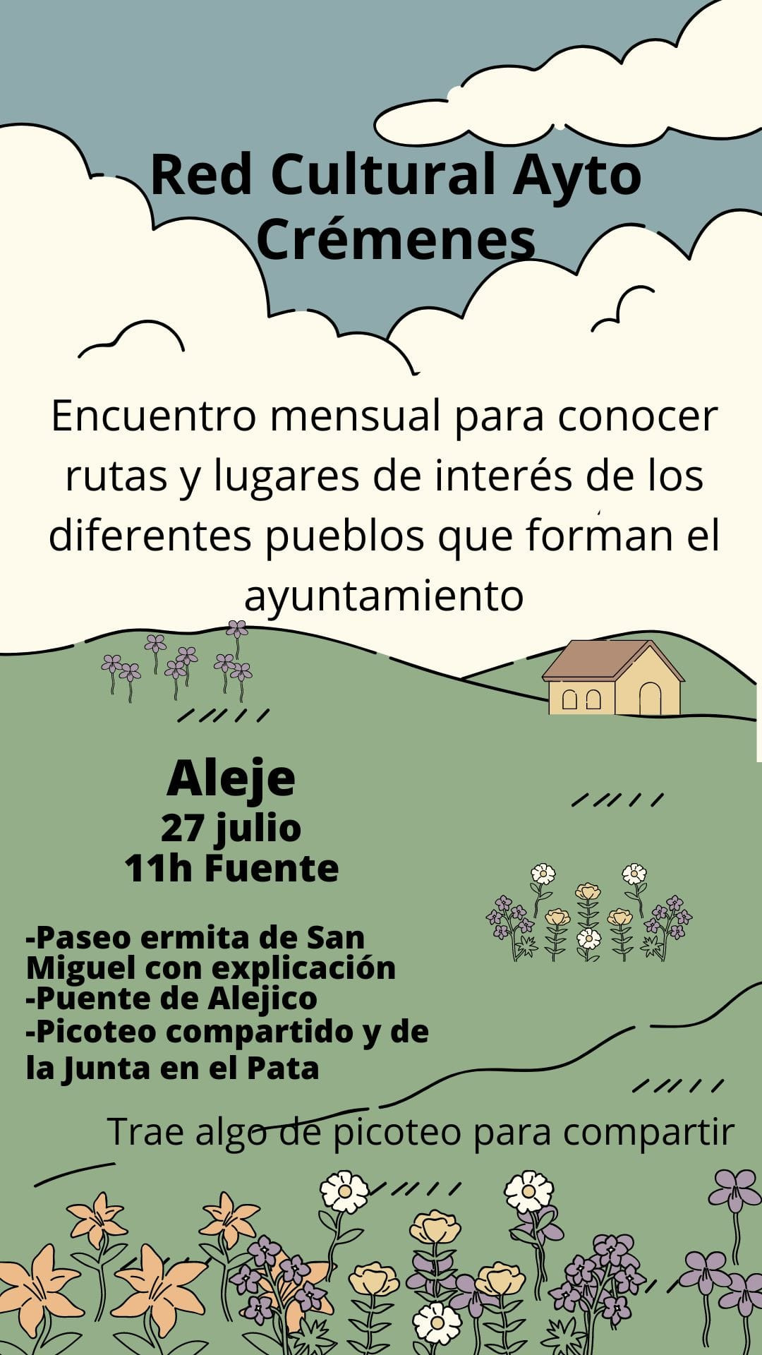 Cartel red cultural de cremenes julio