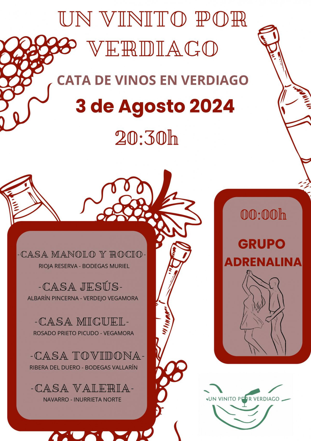Cartel un vino por verdiago 2024